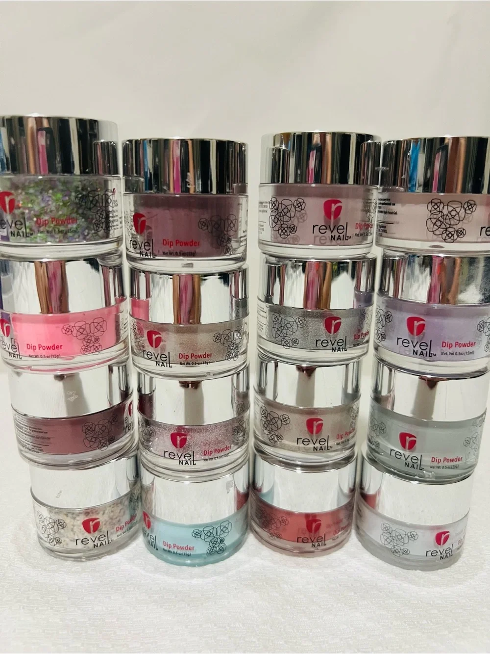 16 Revel Nail Dip Powder Set - Pink, Purple, Silver, Teal and More